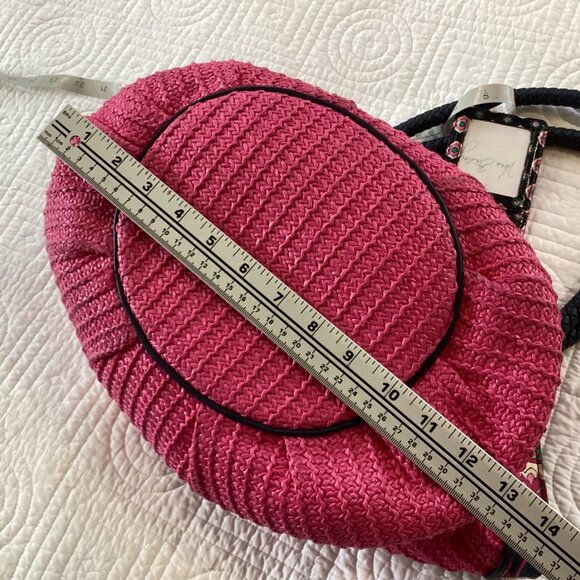 Vera Bradley Petal Paisley Woven Straw Bucket Tote Bag Beach Weekend - Picture 10 of 16